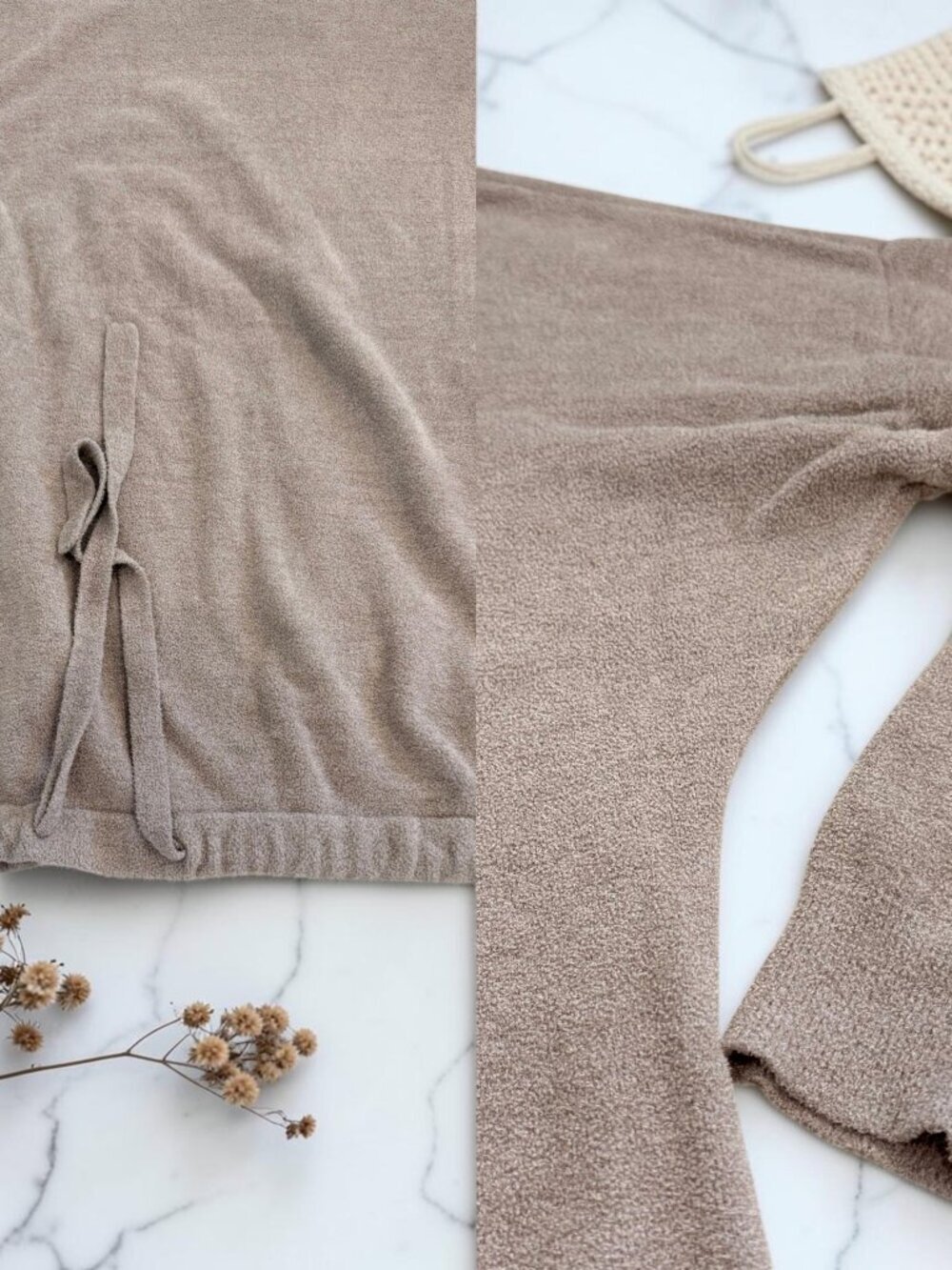 Barefoot Dreams CozyChic Ultra Lite Knit 2 Piece Set Sweatshirt & Joggers M/L? - Picture 14 of 14